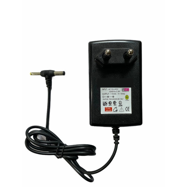 7.5V 1A Power Adapter, Power Supply AC Input 200 240 V And Output 7.5V 1A for Set Top Box_DTH Box, CCTV System, Router, Other Electronics And IT Gadgets with DC And Sony Pin (Black)