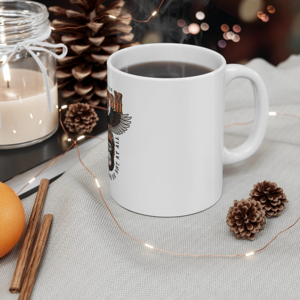 Ceramic Gorila Desing Printed Coffee Mug (Color: White, Capacity:330ml)