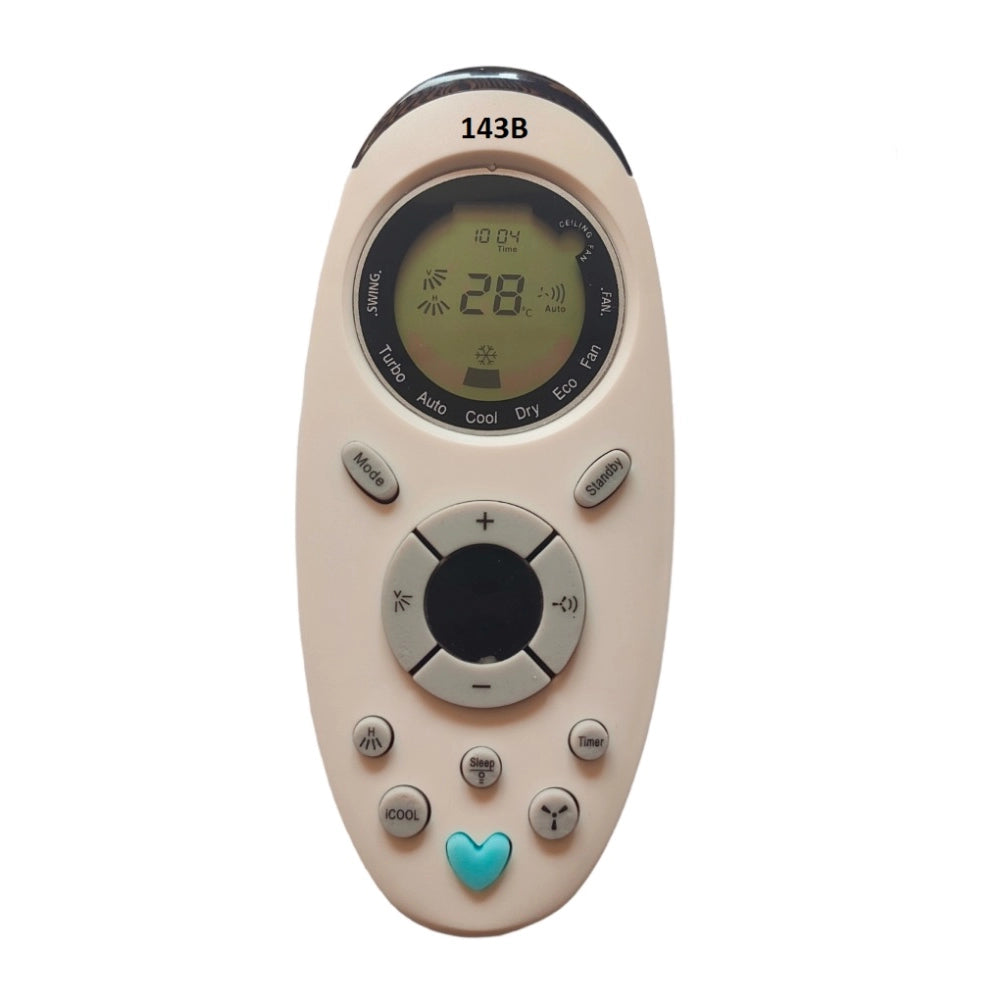 Remote No.143(B), Compatible with Onida AC Remote Control (Exactly Same Remote will Only Work)