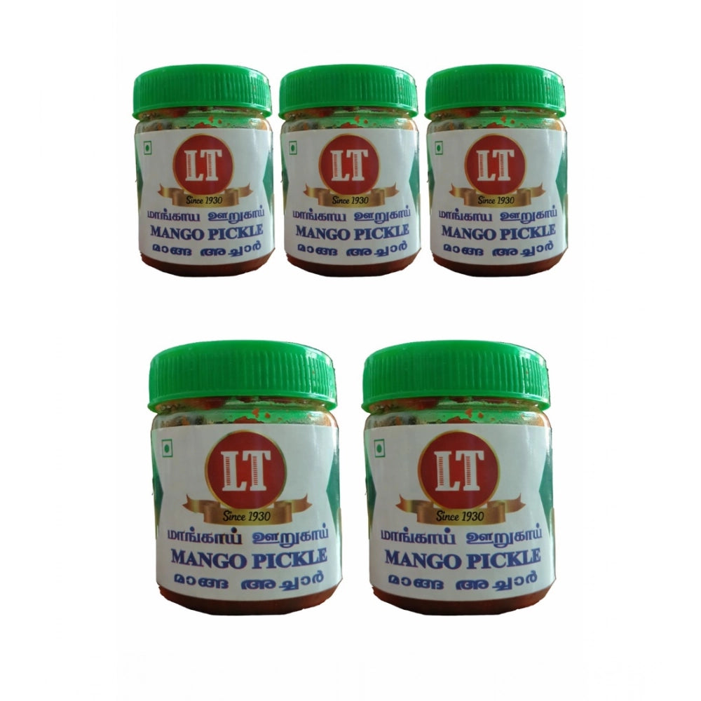 Pack of_5 100GM LT Mango Pickle Traditional Digestive Side Dish (Red)